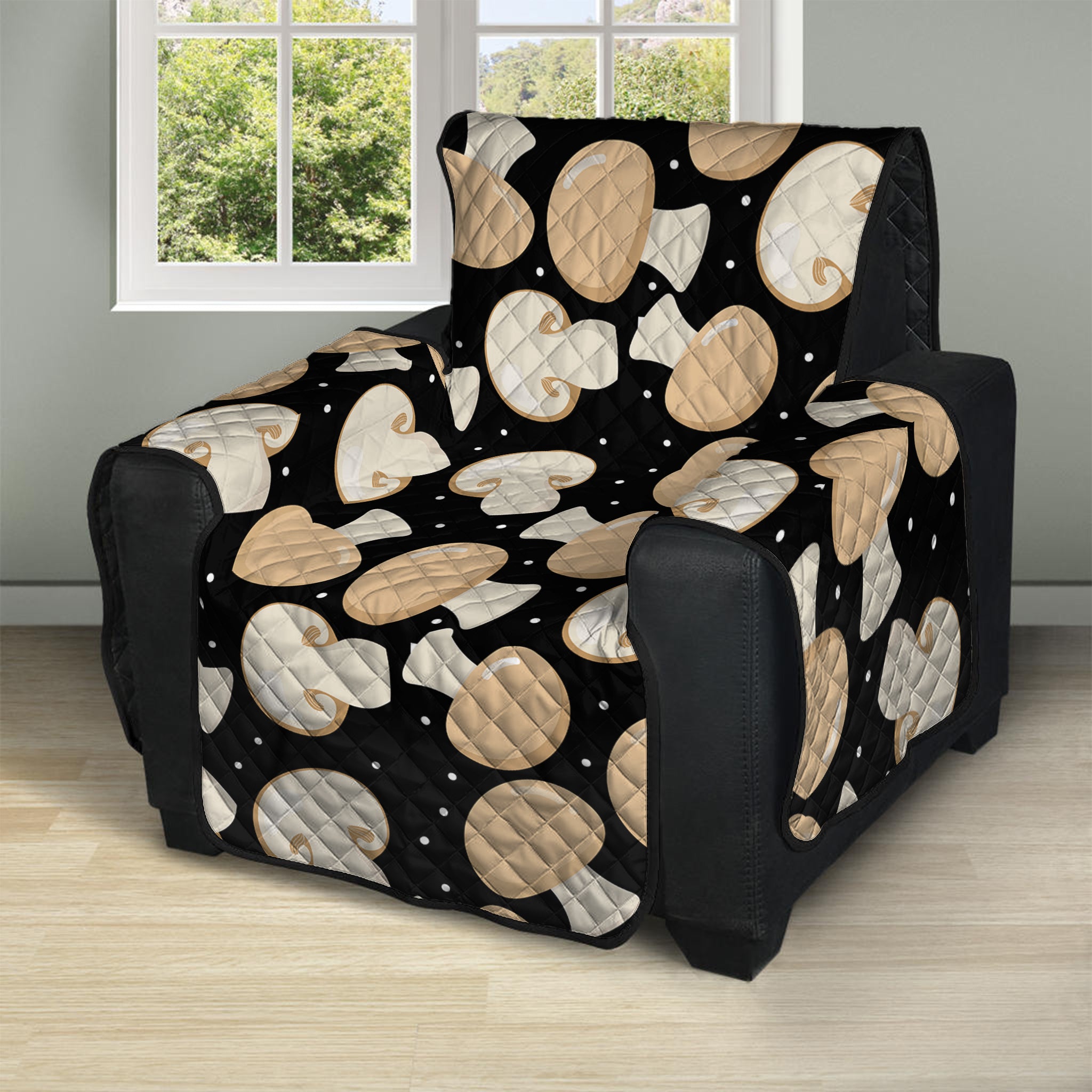 Champignon Mushroom Pattern Print Recliner Protector