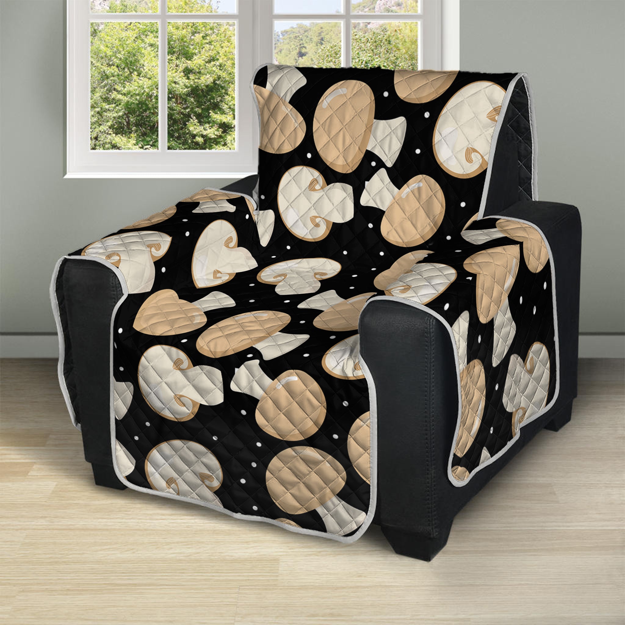 Champignon Mushroom Pattern Print Recliner Protector