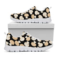 Champignon Mushroom Pattern Print White Running Shoes