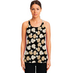 Champignon Mushroom Pattern Print Women's Racerback Tank Top
