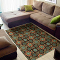 Chaotic Boho Floral Pattern Print Floor Mat