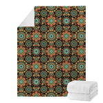 Chaotic Boho Floral Pattern Print Blanket