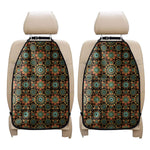 Chaotic Boho Floral Pattern Print Car Seat Organizers