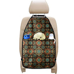 Chaotic Boho Floral Pattern Print Car Seat Organizers