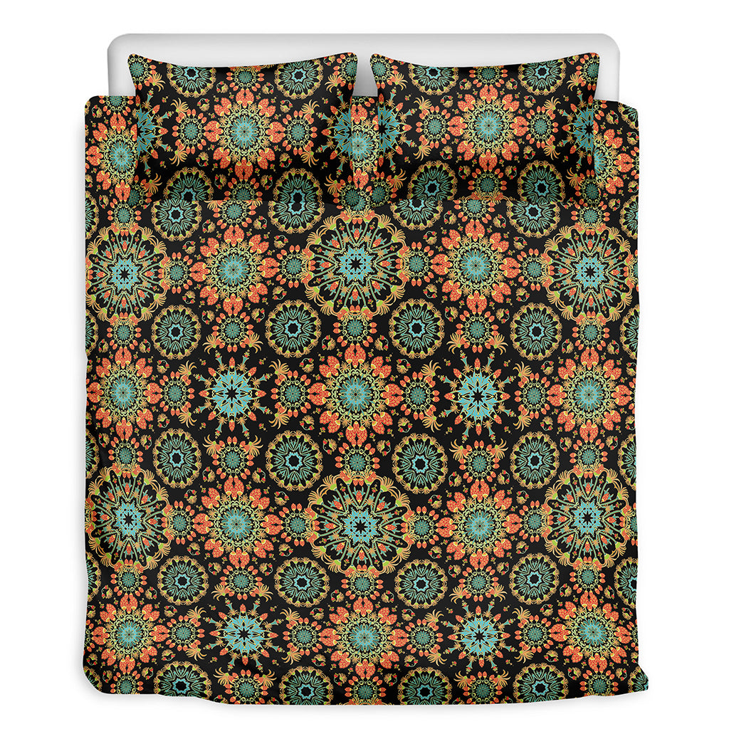 Chaotic Boho Floral Pattern Print Duvet Cover Bedding Set