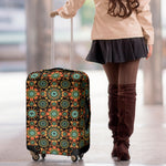 Chaotic Boho Floral Pattern Print Luggage Cover