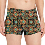 Chaotic Boho Floral Pattern Print Men's Boxer Briefs