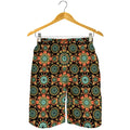Chaotic Boho Floral Pattern Print Men's Shorts