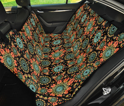 Chaotic Boho Floral Pattern Print Pet Car Back Seat Cover