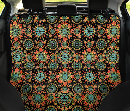 Chaotic Boho Floral Pattern Print Pet Car Back Seat Cover