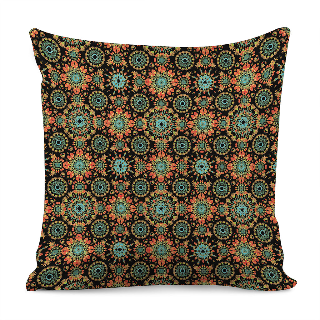 Chaotic Boho Floral Pattern Print Pillow Cover