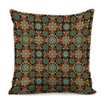 Chaotic Boho Floral Pattern Print Pillow Cover