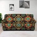 Chaotic Boho Floral Pattern Print Sofa Cover