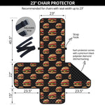 Cheeseburger Pattern Print Armchair Protector