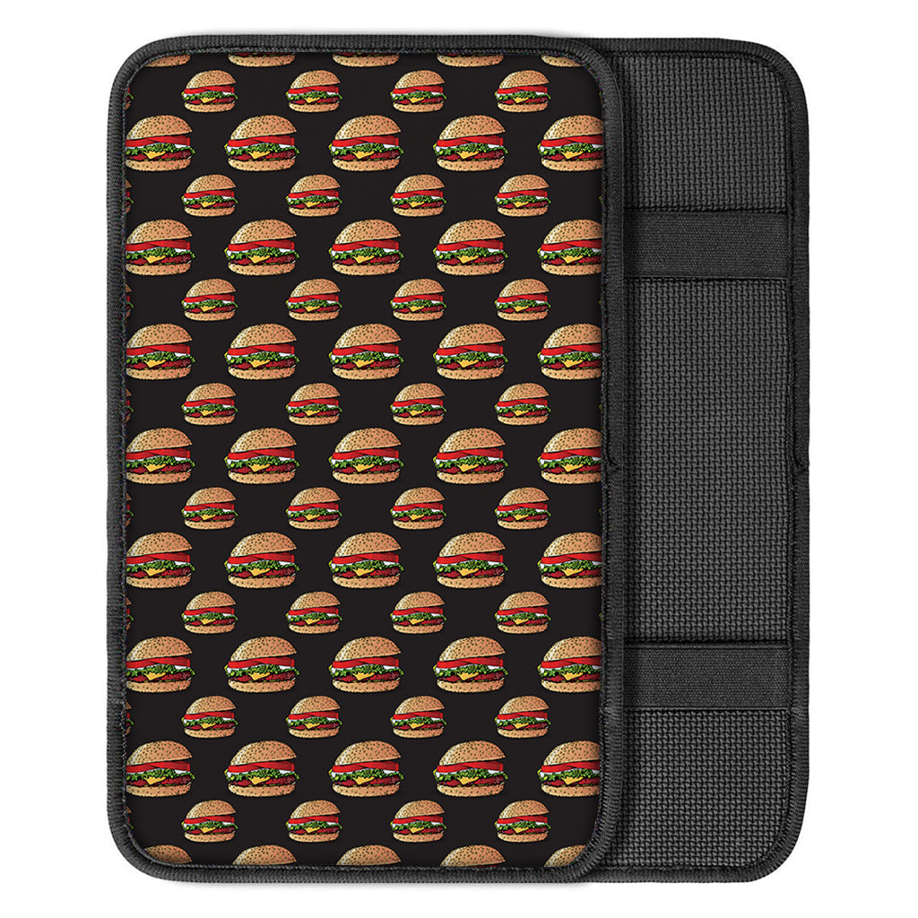 Cheeseburger Pattern Print Car Center Console Cover