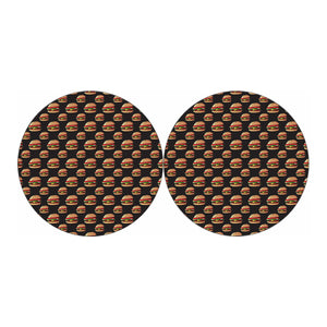 Cheeseburger Pattern Print Car Coasters