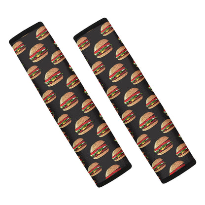 Cheeseburger Pattern Print Car Seat Belt Covers