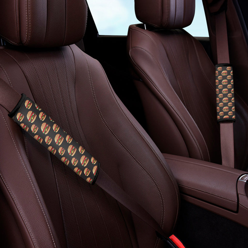 Cheeseburger Pattern Print Car Seat Belt Covers