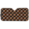 Cheeseburger Pattern Print Car Sun Shade