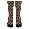 Cheeseburger Pattern Print Crew Socks