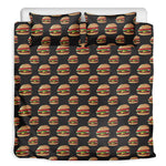 Cheeseburger Pattern Print Duvet Cover Bedding Set