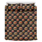 Cheeseburger Pattern Print Duvet Cover Bedding Set