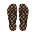 Cheeseburger Pattern Print Flip Flops