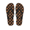 Cheeseburger Pattern Print Flip Flops