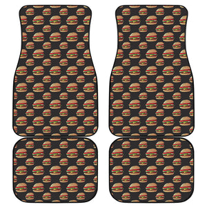 Cheeseburger Pattern Print Front and Back Car Floor Mats