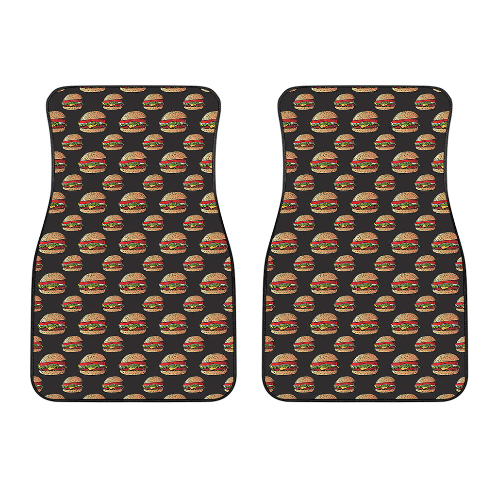 Cheeseburger Pattern Print Front Car Floor Mats