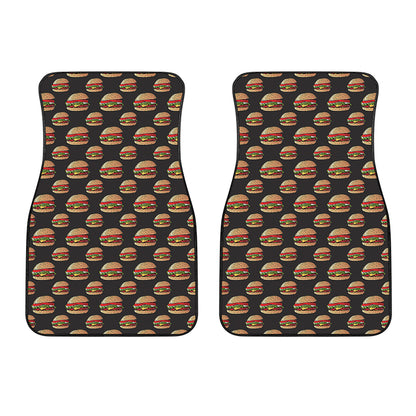 Cheeseburger Pattern Print Front Car Floor Mats