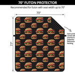 Cheeseburger Pattern Print Futon Protector