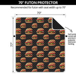 Cheeseburger Pattern Print Futon Protector