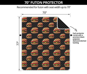 Cheeseburger Pattern Print Futon Protector