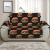 Cheeseburger Pattern Print Half Sofa Protector