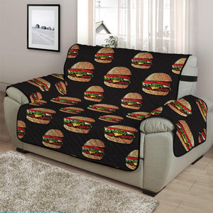 Cheeseburger Pattern Print Half Sofa Protector