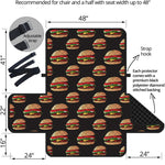 Cheeseburger Pattern Print Half Sofa Protector