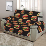 Cheeseburger Pattern Print Half Sofa Protector