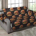 Cheeseburger Pattern Print Loveseat Protector