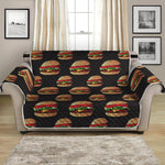 Cheeseburger Pattern Print Loveseat Protector