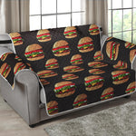 Cheeseburger Pattern Print Loveseat Protector