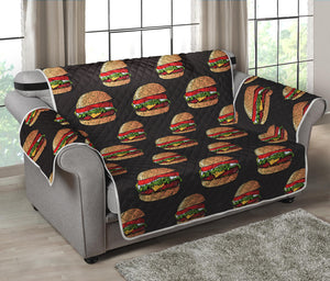 Cheeseburger Pattern Print Loveseat Protector