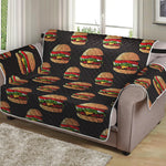 Cheeseburger Pattern Print Loveseat Protector