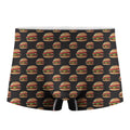 Cheeseburger Pattern Print Men's Boxer Briefs