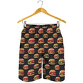 Cheeseburger Pattern Print Men's Shorts