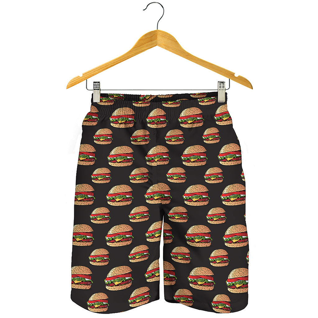 Cheeseburger Pattern Print Men's Shorts
