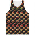 Cheeseburger Pattern Print Men's Tank Top