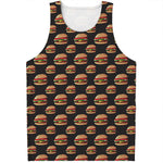 Cheeseburger Pattern Print Men's Tank Top