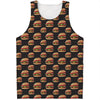 Cheeseburger Pattern Print Men's Tank Top