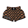 Cheeseburger Pattern Print Muay Thai Boxing Shorts